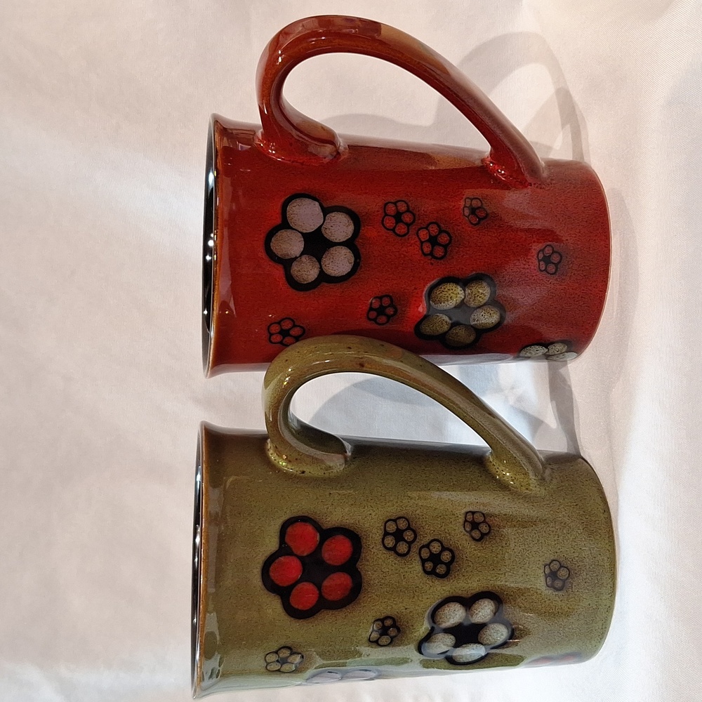 #ABN Pair of stoneware mugs